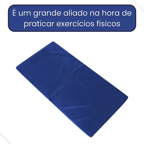 Colchonete 98 X 50 X 3 Academia Yoga Ginastica Cor Colchonete Azul - Image 4
